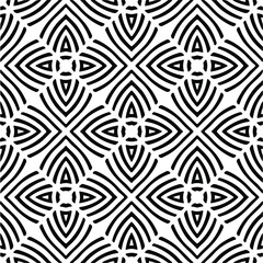 Vector geometric seamless pattern.Modern geometric background with abstract shapes.Monochromatic Repeating Patterns.Endless abstract texture.black and white ornament for design.