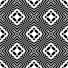 Vector geometric seamless pattern.Modern geometric background with abstract shapes.Monochromatic Repeating Patterns.Endless abstract texture.black and white ornament for design.