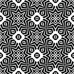 Vector geometric seamless pattern.Modern geometric background with abstract shapes.Monochromatic Repeating Patterns.Endless abstract texture.black and white ornament for design.