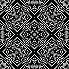Vector geometric seamless pattern.Modern geometric background with abstract shapes.Monochromatic Repeating Patterns.Endless abstract texture.black and white ornament for design.