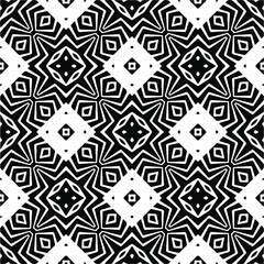 Vector geometric seamless pattern.Modern geometric background with abstract shapes.Monochromatic Repeating Patterns.Endless abstract texture.black and white ornament for design.