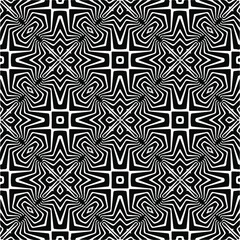 Vector geometric seamless pattern.Modern geometric background with abstract shapes.Monochromatic Repeating Patterns.Endless abstract texture.black and white ornament for design.
