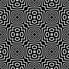 Vector geometric seamless pattern.Modern geometric background with abstract shapes.Monochromatic Repeating Patterns.Endless abstract texture.black and white ornament for design.