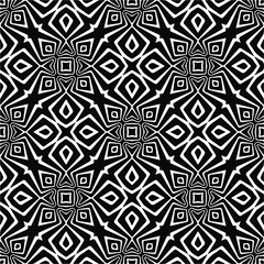 Vector geometric seamless pattern.Modern geometric background with abstract shapes.Monochromatic Repeating Patterns.Endless abstract texture.black and white ornament for design.