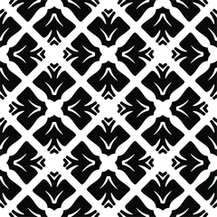 Vector geometric seamless pattern.Modern geometric background with abstract shapes.Monochromatic Repeating Patterns.Endless abstract texture.black and white ornament for design.