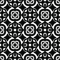 Vector geometric seamless pattern.Modern geometric background with abstract shapes.Monochromatic Repeating Patterns.Endless abstract texture.black and white ornament for design.