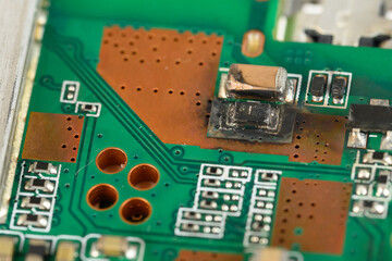 PCB circuit board electricity short circuit and burning