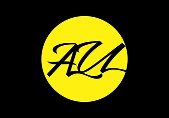 Graphic shape of AU initial letter