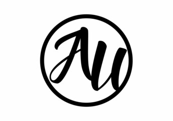 Graphic shape of AU initial letter