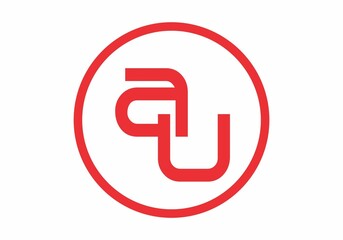 Graphic shape of AU initial letter