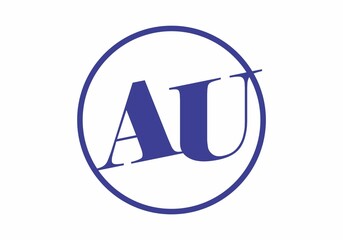 Graphic shape of AU initial letter