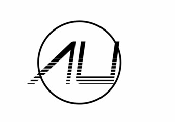 Graphic shape of AU initial letter