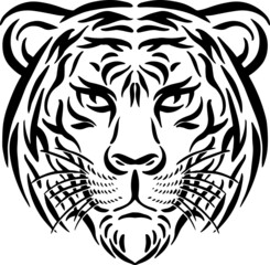 tiger head silhouette