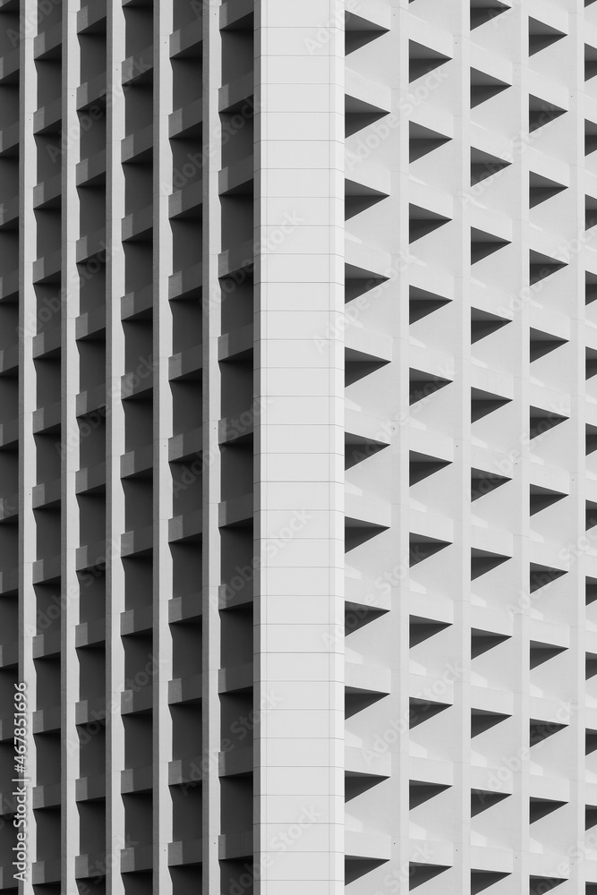 Aufkleber Exterior of modern architecture. Building abstract background