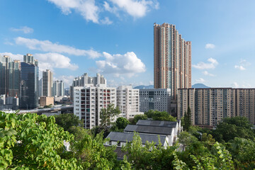 Obraz premium High rise residential buildings in Hong Kong city