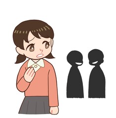 子どもの悪口やいじめのイラスト