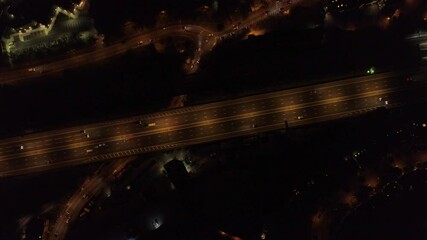 Aerials North London Near Wembley Stadium, London, England, Suburban Area Sunset Heavy traffic Near M1 Intersection