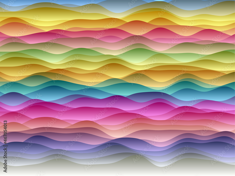 Poster abstract curves background. smooth curves with gradients in bold colors. awesome vector illustration