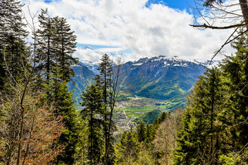 Interlaken, Lauterbrunnen, Eiger, Mönch, Jungfrau, Aussicht, Harder Kulm, Abendberg, Eugen, Wilderswil, Berner Oberland, Thunersee, Brienzersee, Alpen, Sommer, Schweiz