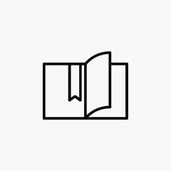 Book, library, read line icon design concept