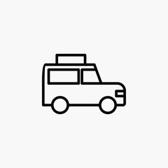 Fototapeta premium Cab, taxi line icon design concept