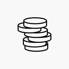Coins line icon design concept