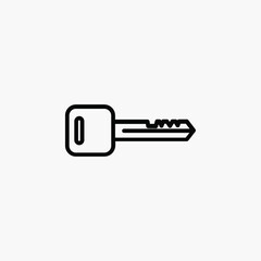 Key line icon design concept 