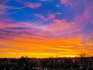 Fantastic Sky of Orange and Blue