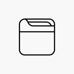 Wallet, saving line icon design concept 