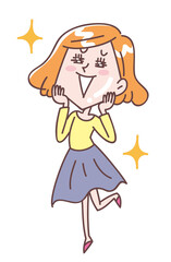 美肌に喜ぶ女性