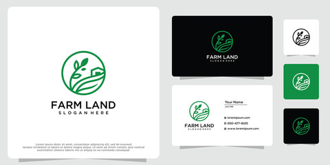 Farm inspiration template logo design.