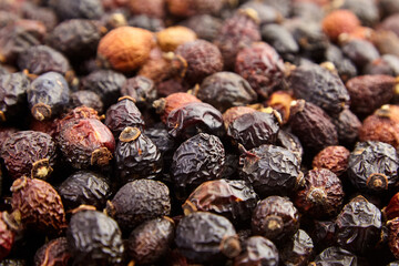 Dried rose hips herbal tea