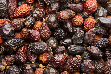 Dried rose hips herbal tea