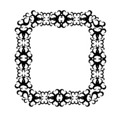 Graphic frame of patterns. Vector illustration