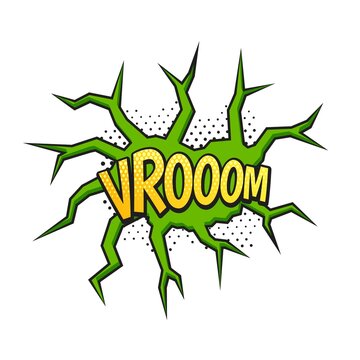 WROOOM. Wording Sound Effect for Comic Speech