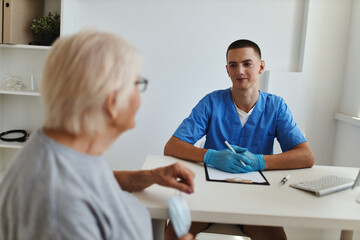 Fototapeta premium the patient is examined by a doctor diagnostics