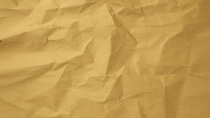 Recycle Paper Texture background. Crumpled Old kraft paper abstract shape background with space Yellow crumpled paper for text high resolution.