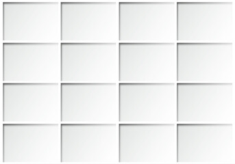 Abstract background of white square with shadow, Concept white backdrop for brochure, book cover, magazine, website, business card, banner, advert, Space for the text. paper art design style.