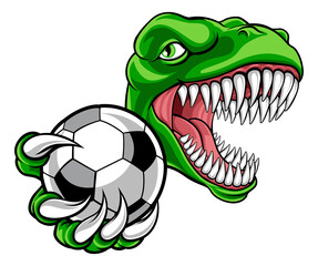 Dinosaur Soccer Football Player Sports Mascot © Christos Georghiou