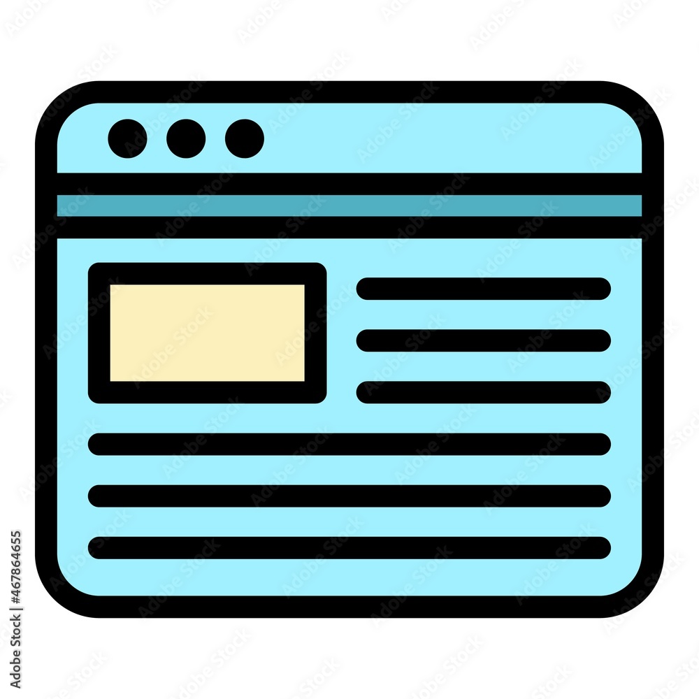 Poster web subscription icon. outline web subscription vector icon color flat isolated
