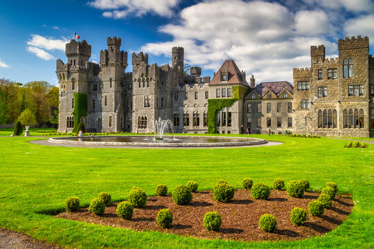 Amazing architecture of the Ashford castle in Co. Mayo, Ireland