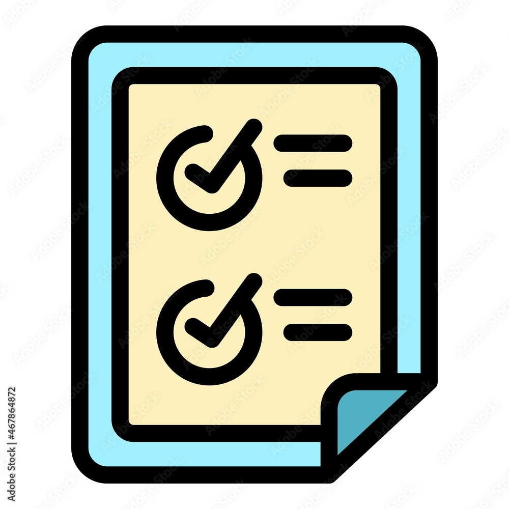 Poster subscription points icon. outline subscription points vector icon color flat isolated