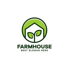 Minimalist Farm House Logo Design