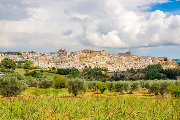 Fototapeta na wymiar Panoramic view at the town Ferrandina - Italy