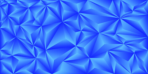 Blue triangles. Geometric abstract polygonal background. Vector illustration.