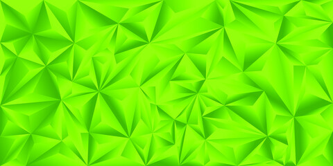 Light green triangles. Geometric abstract polygonal background. Vector illustration.