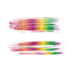 Colorful Collection Of Hand Drawn Distress Brushes. Yellow Grunge Design. Red Brushed Banner. Green Watercolor Drawing. Distress frame. Dirty Background. Grunge Brushes.