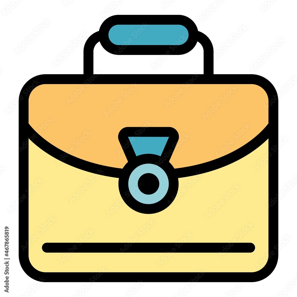 Poster adaptation manager case icon. outline adaptation manager case vector icon color flat isolated
