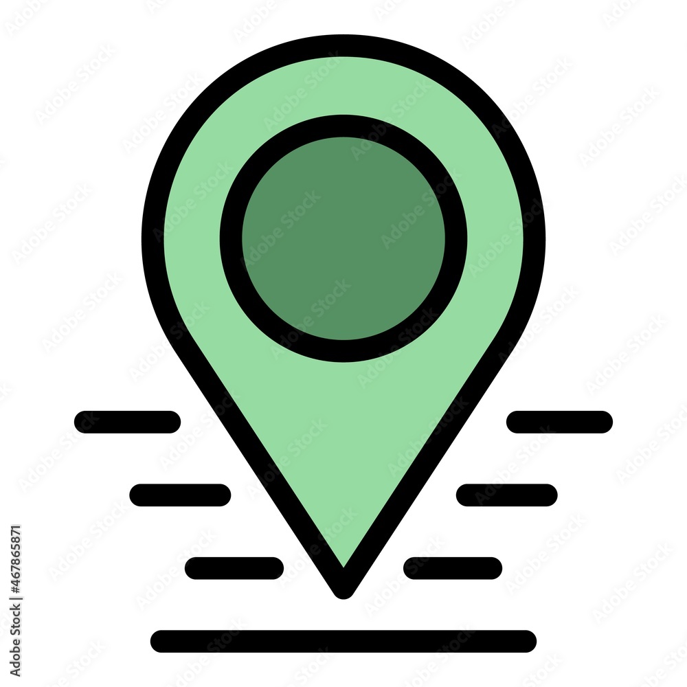 Poster adaptation location icon. outline adaptation location vector icon color flat isolated