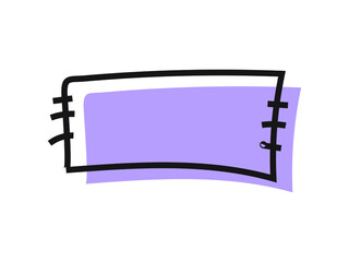 Bubble speech, hand drawn  for insert text as cartoon.Vector